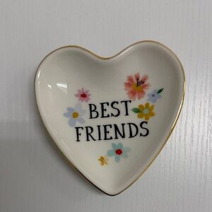 Heart-Shaped Best Friends Trinket Dish